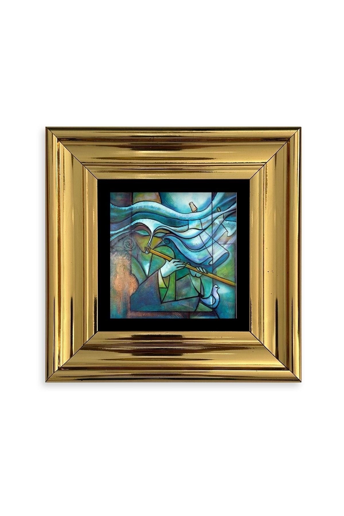 Soyut Çerçeveli Taş Tablo 20 cm