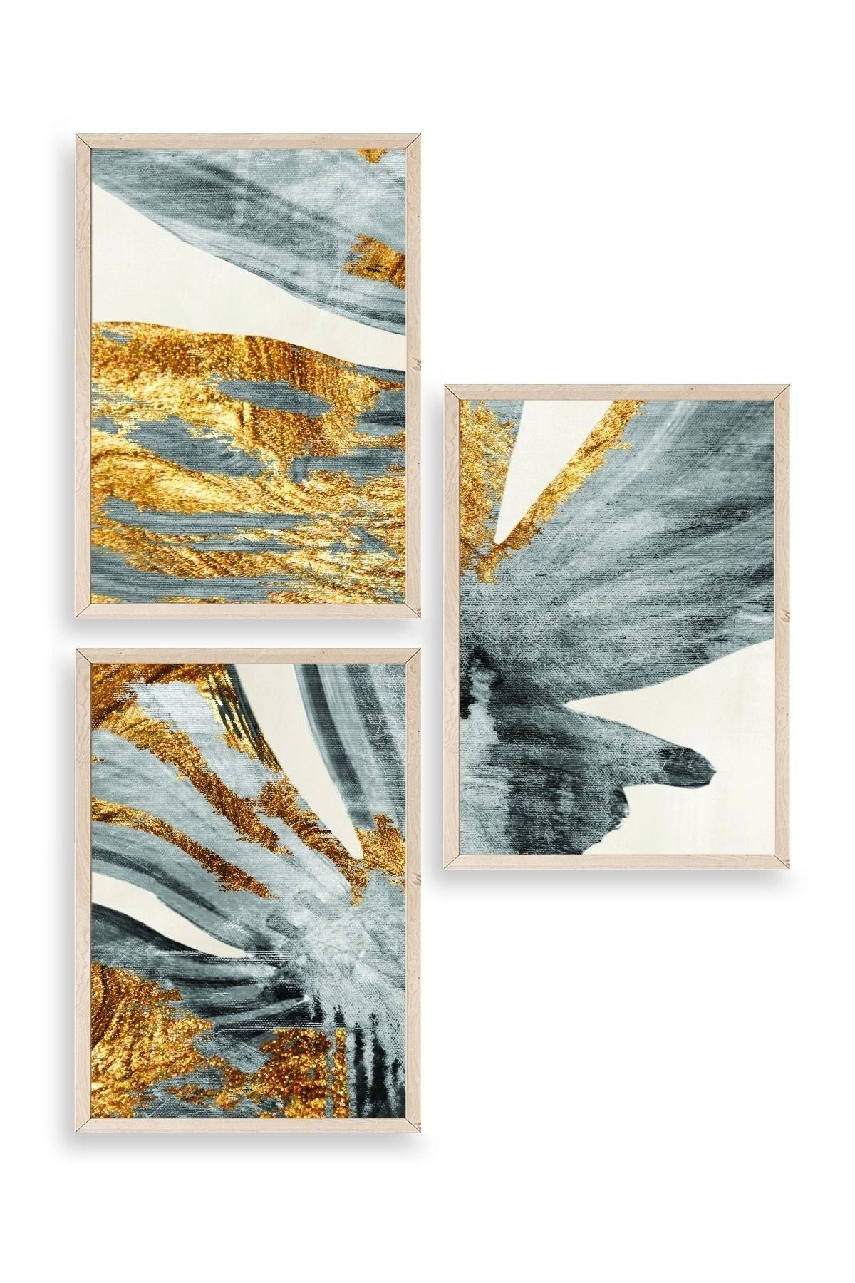 Soyut Ahşap Çerçeveli Tablo 23 x 30