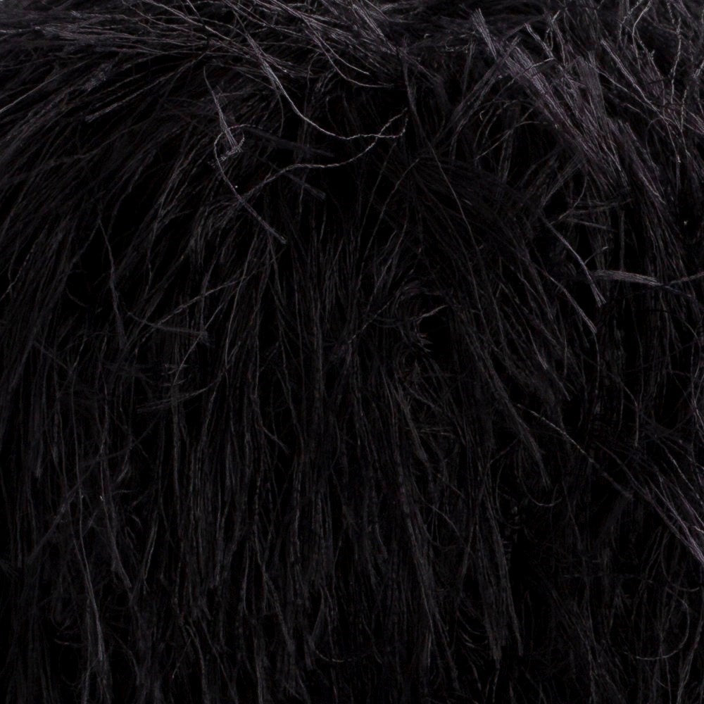 Loren Luna Tavşan Tüyü Siyah El Örgü İpi - R004 - 34002