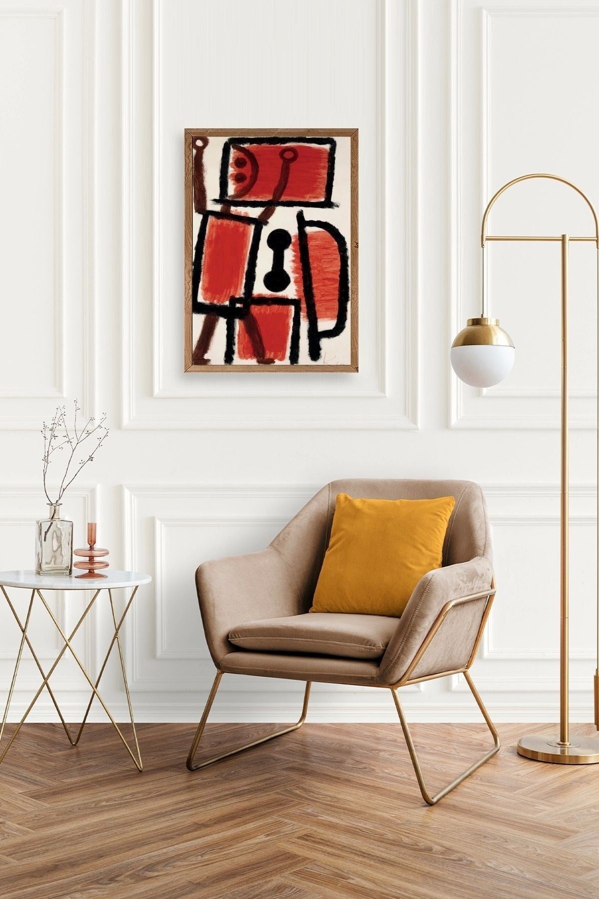 Paul Klee Ahşap Çerçeveli Tablo 17 x 23