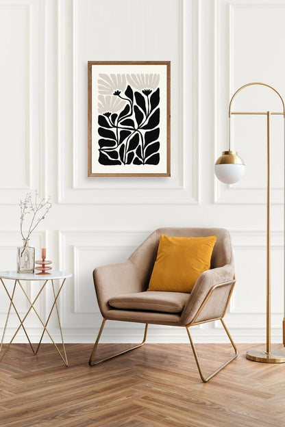 Çiçek Ahşap Çerçeveli Tablo 17 x 23