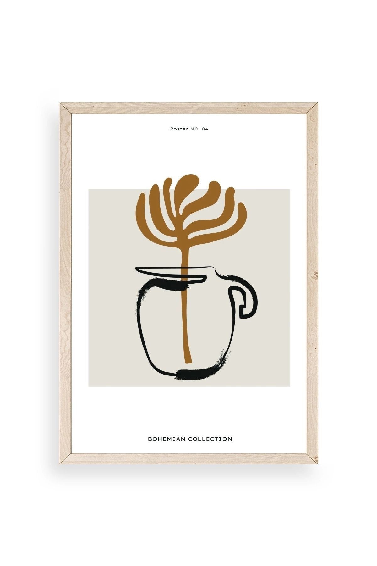 Kahve Ahşap Çerçeveli Tablo 23 x 30