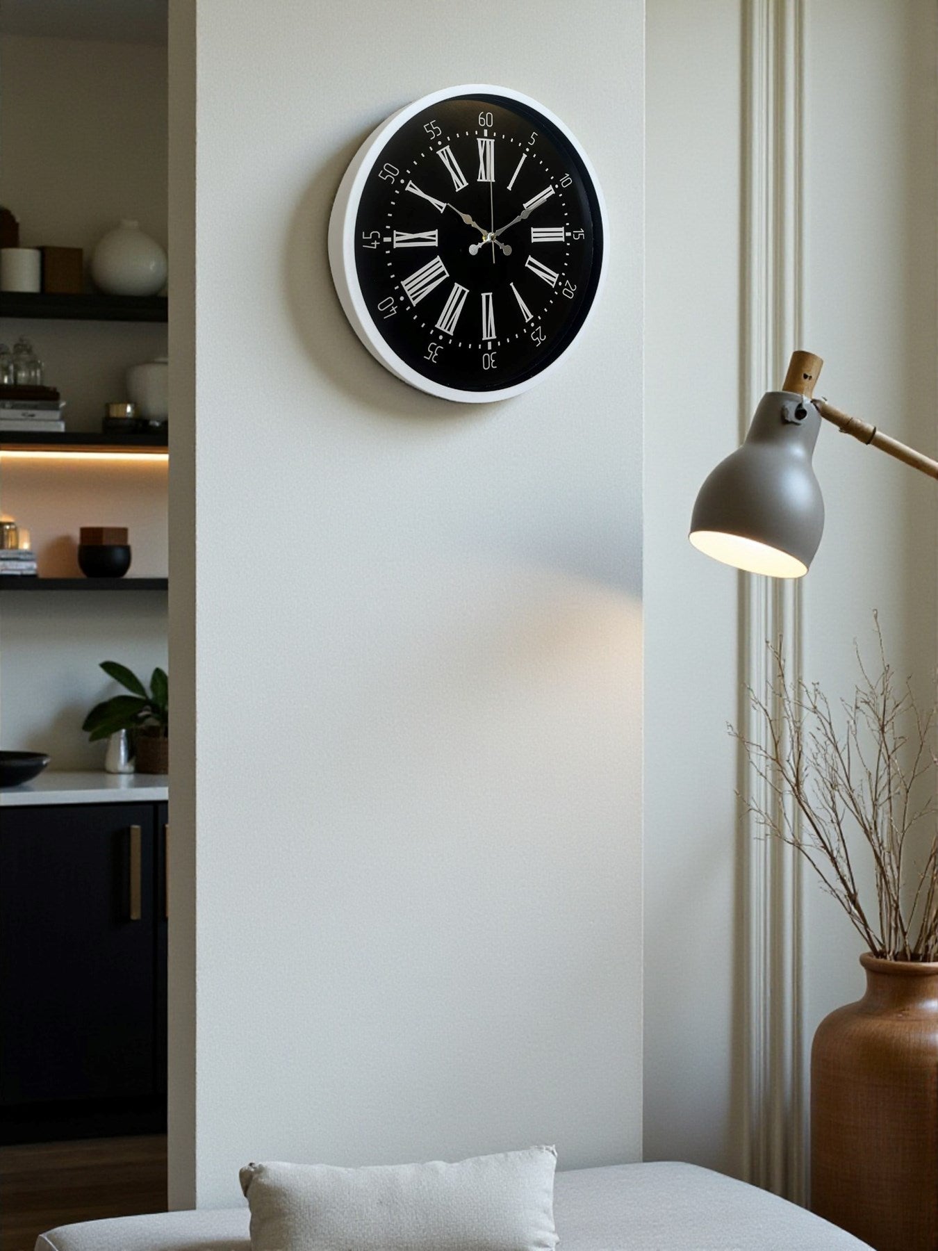 Zentime 36 Cm Beyaz Dekoratif Duvar Saati