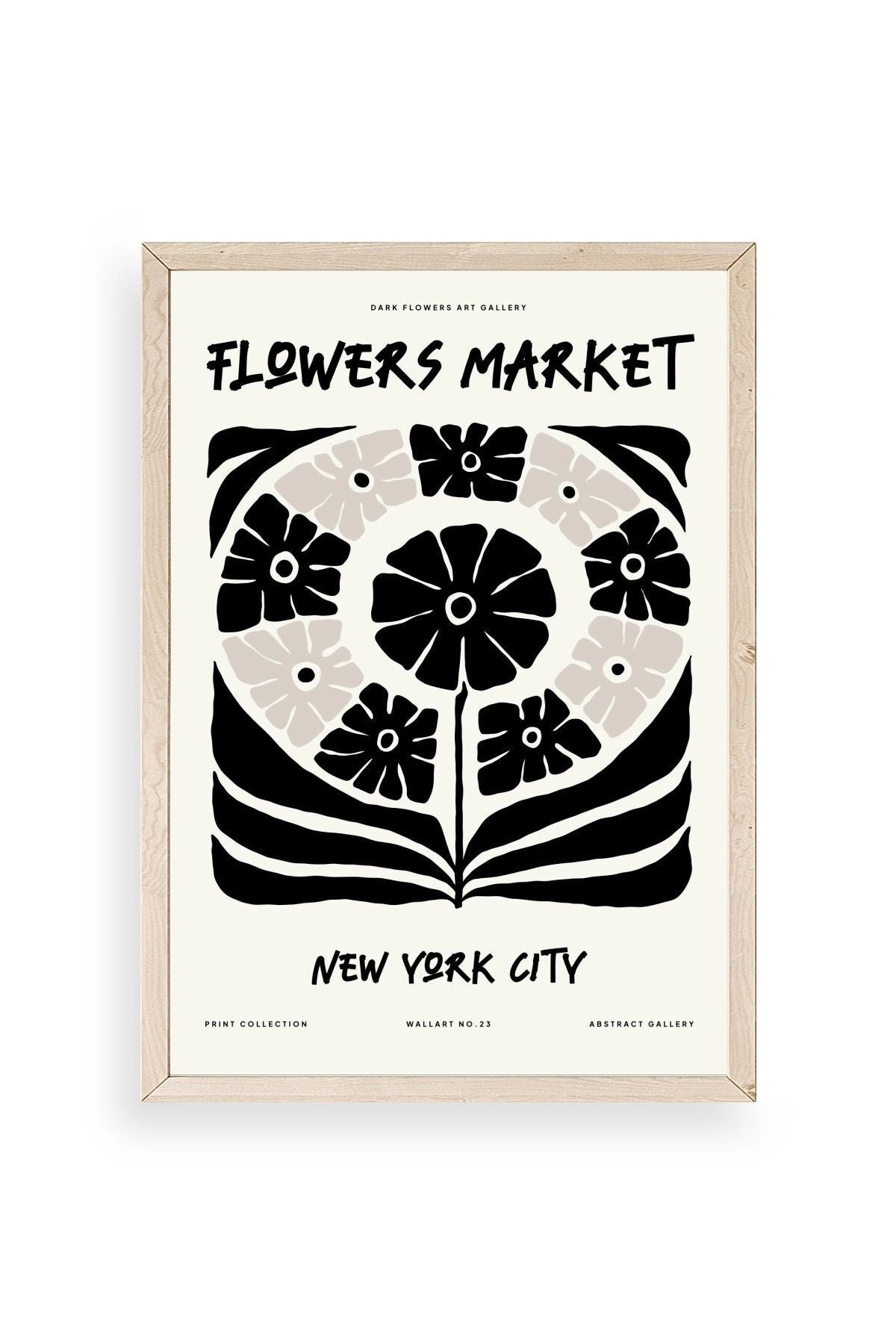 Soyut Ahşap Çerçeveli Tablo 17 x 23