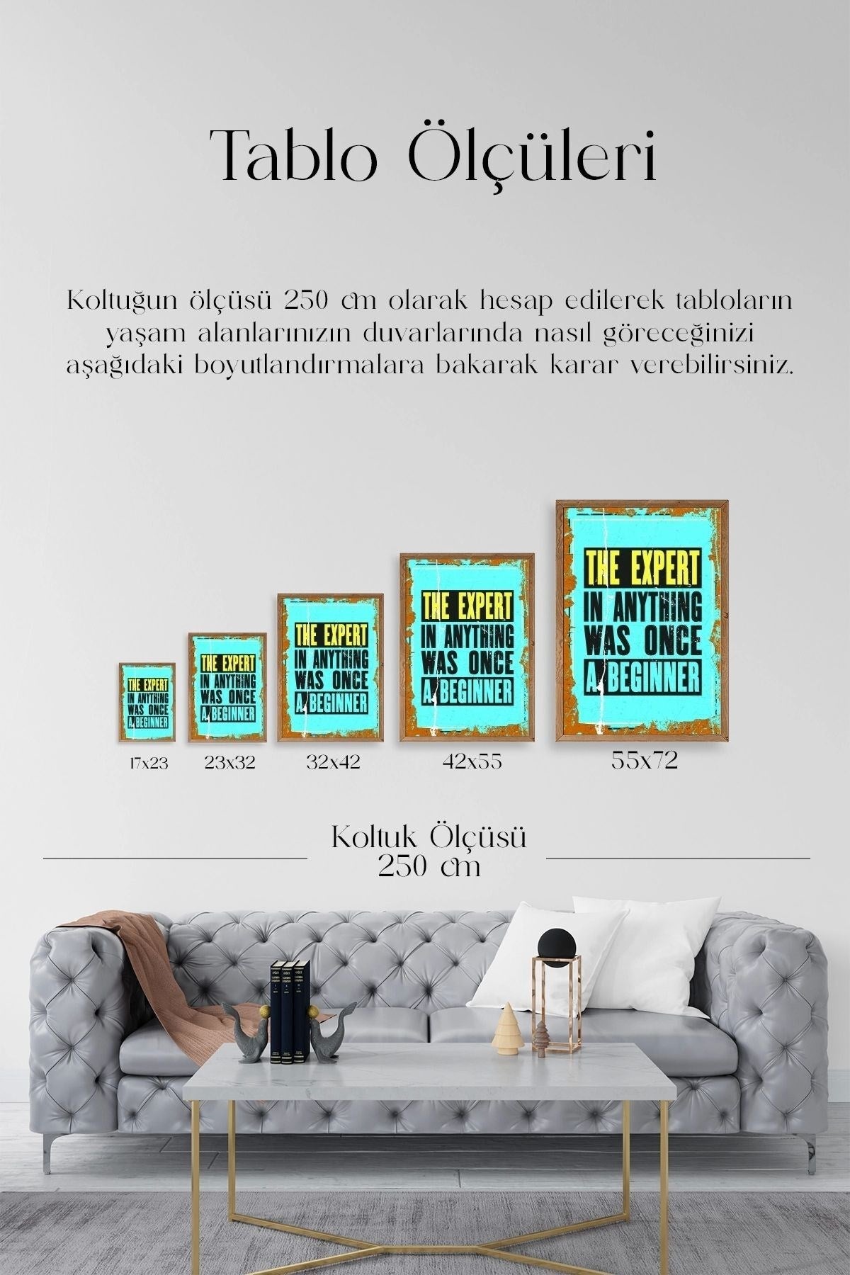 Motto Ahşap Çerçeveli Tablo 23 x 30