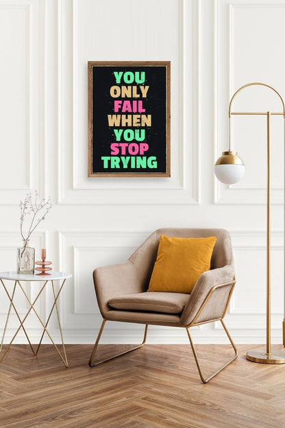 Motto Ahşap Çerçeveli Tablo 23 x 30