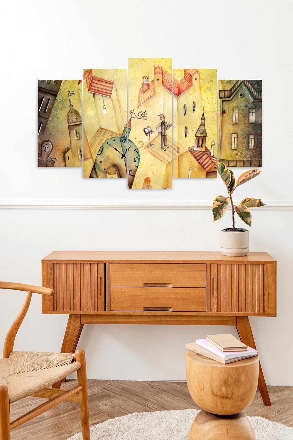 Kemancı 5 Parçalı Mdf Tablo 60 x 100