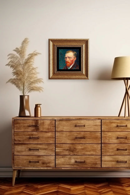 Van Gogh Çerçeveli Taş Tablo 20 cm