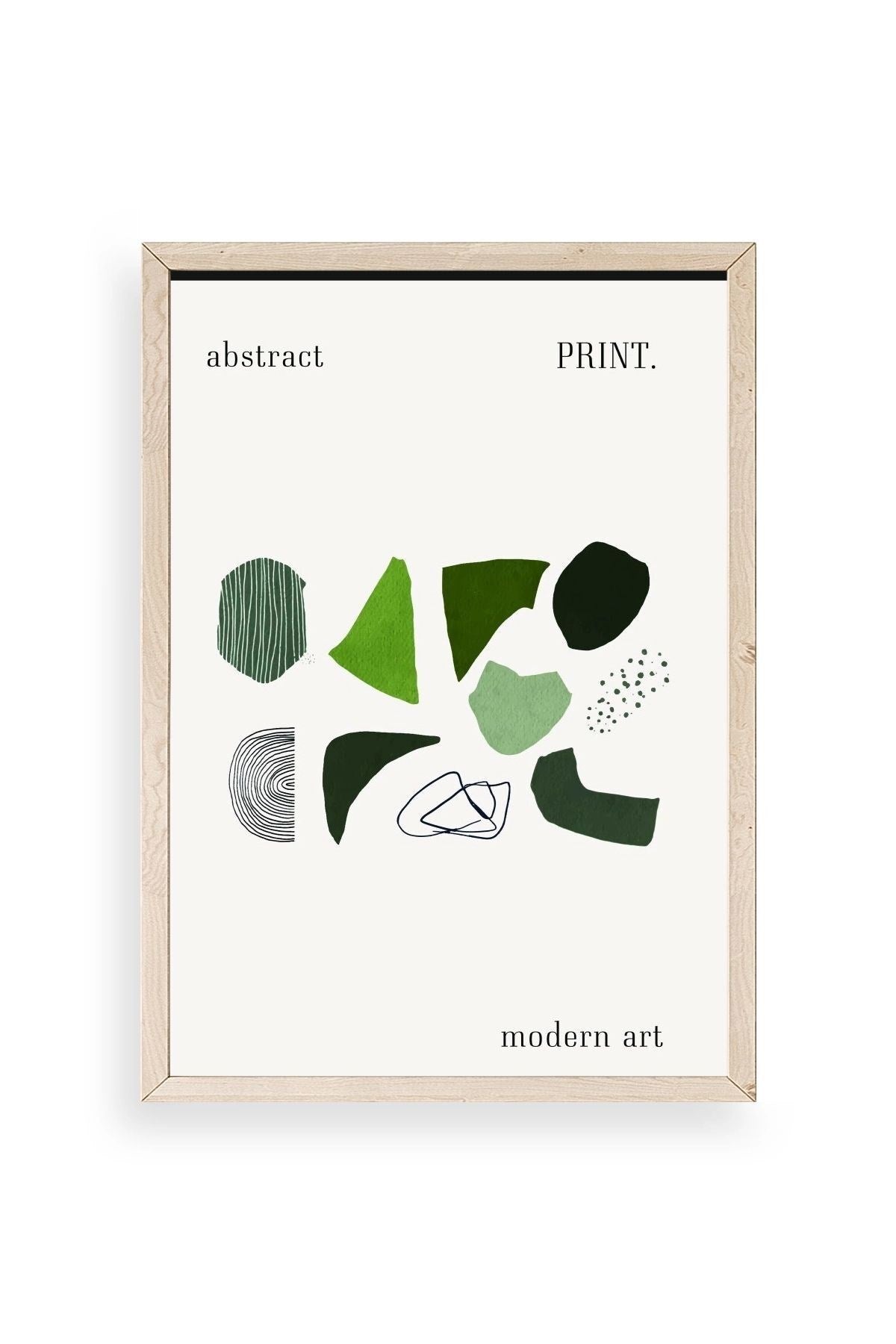 Soyut Ahşap Çerçeveli Tablo 50 x 70