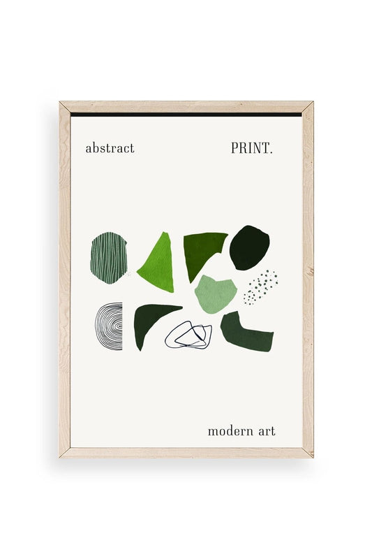 Soyut Ahşap Çerçeveli Tablo 50 x 70