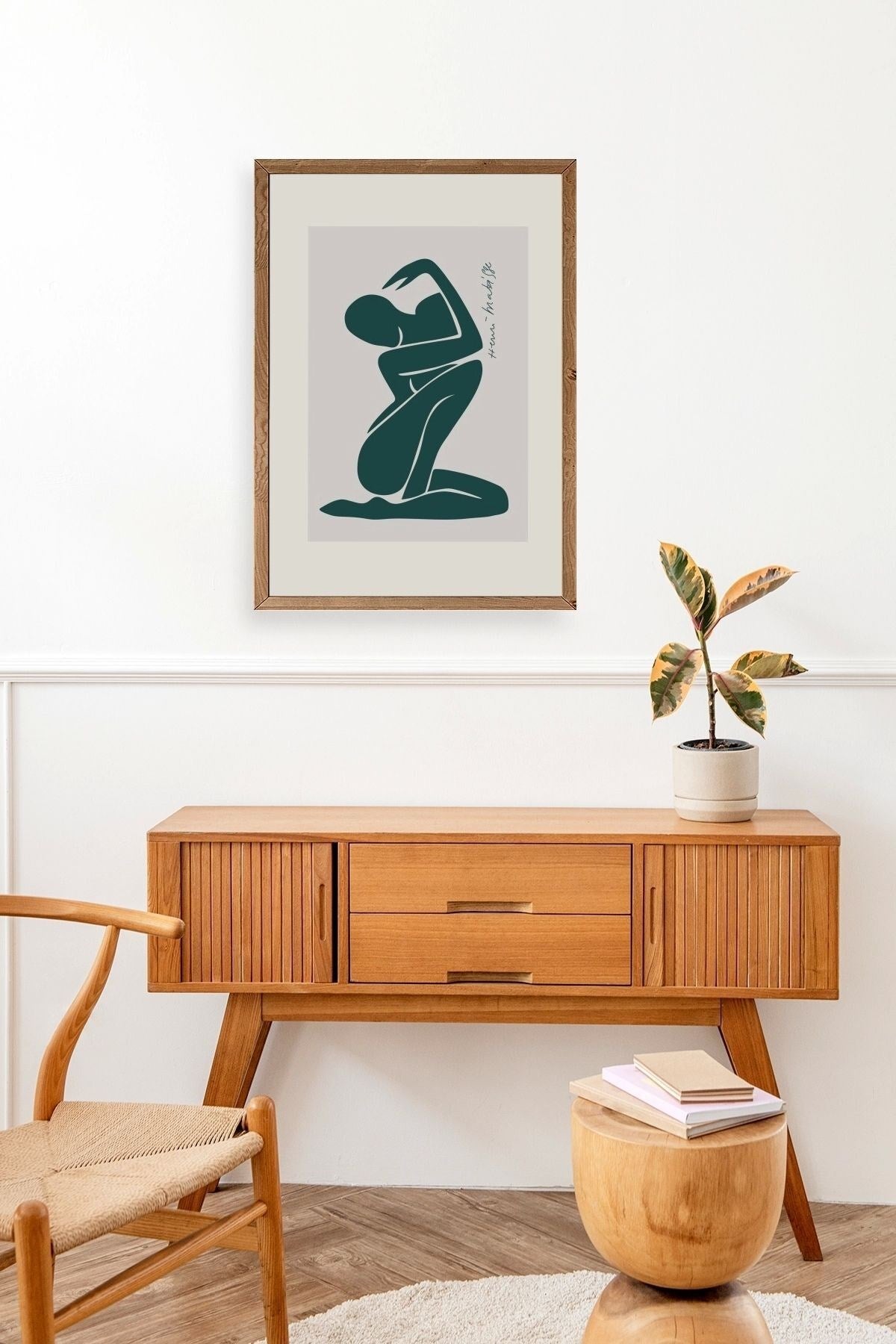 Modern Ahşap Çerçeveli Tablo 23 x 30