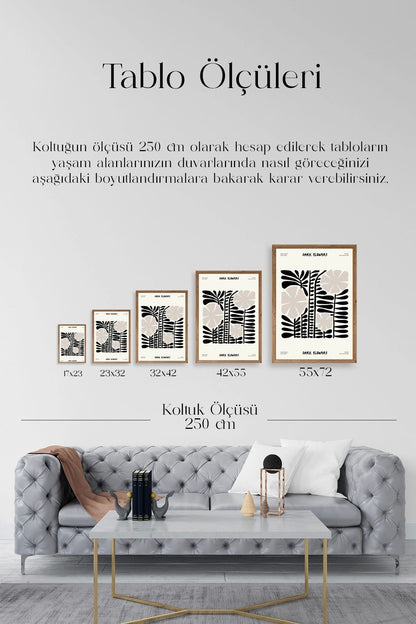 Çiçek Ahşap Çerçeveli Tablo 30 x 42