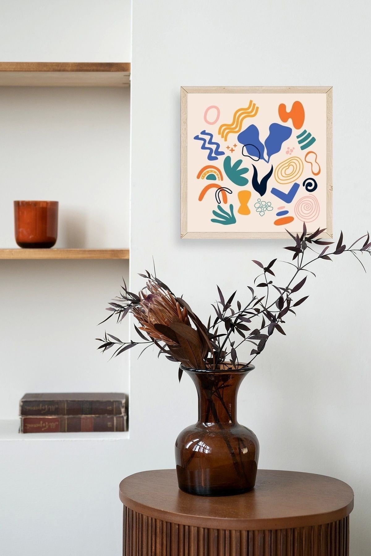 İllüstrasyon Ahşap Çerçeveli Tablo 23 x 23