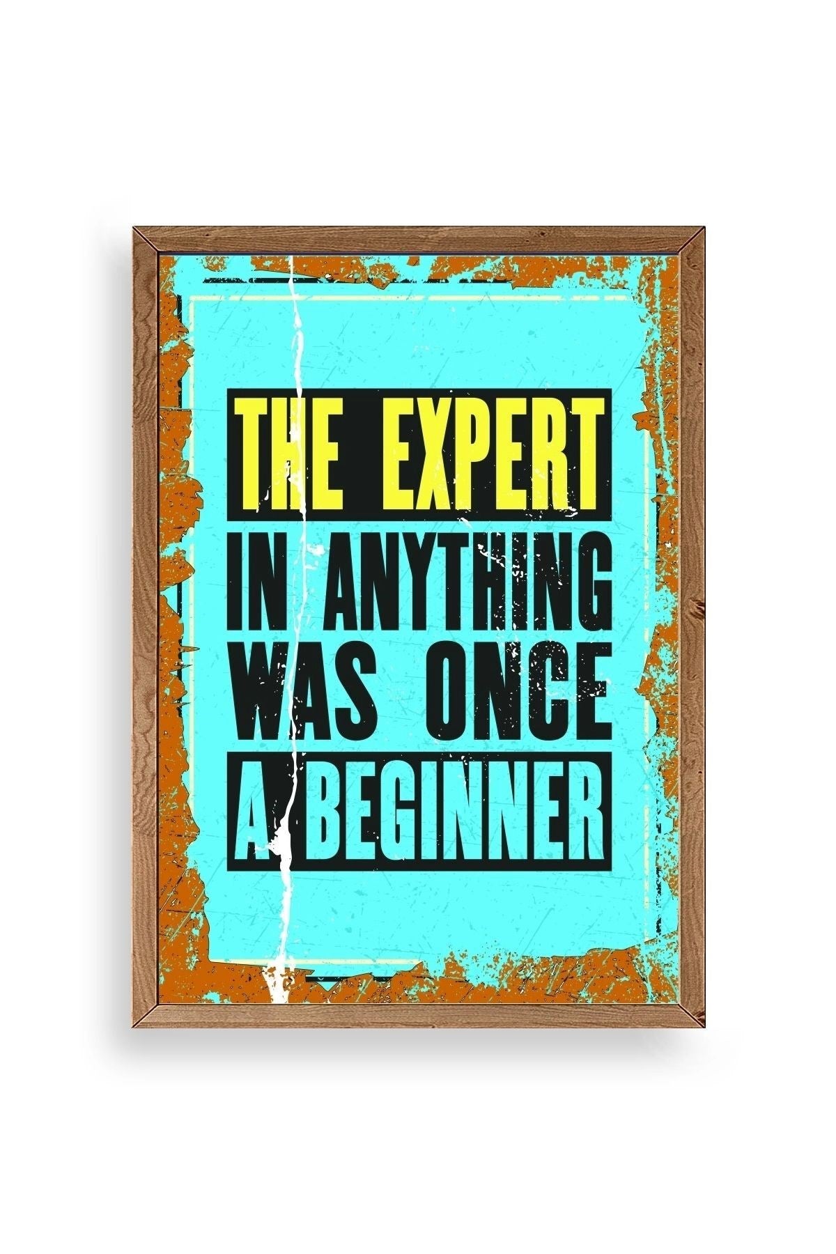 Motto Ahşap Çerçeveli Tablo 23 x 30