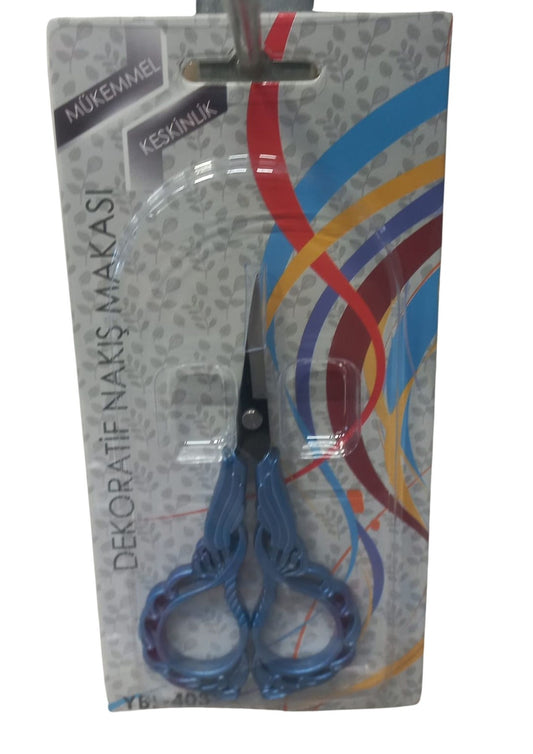 Nakış Makası Dekoratif Mavi YBL-403 Model 16