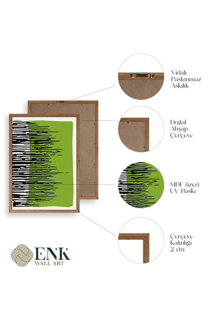 Modern Ahşap Çerçeveli Tablo 30 x 42