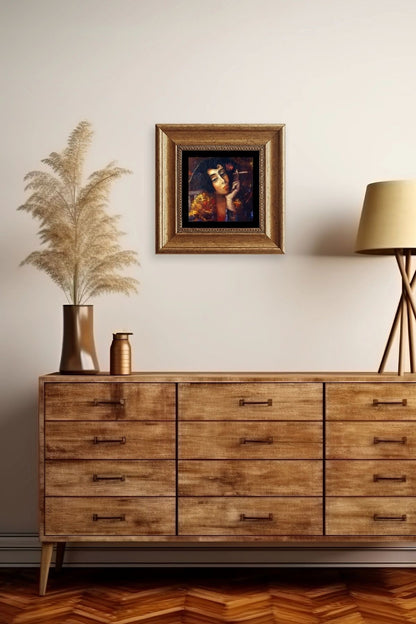 Kadın Çerçeveli Taş Tablo 20 cm