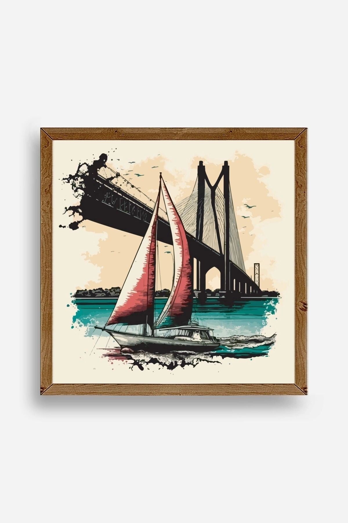 Köprü Ahşap Çerçeveli Tablo 23 x 23