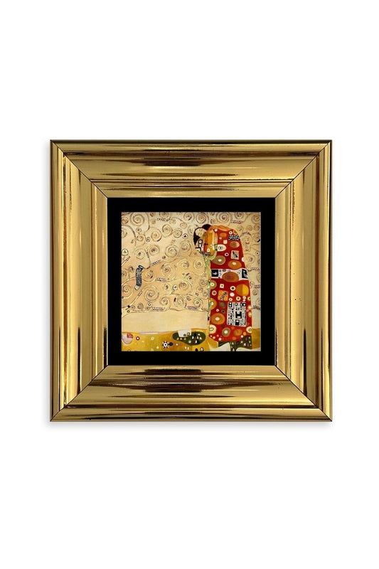 Gustav Klimpt Çerçeveli Taş Tablo 20 cm