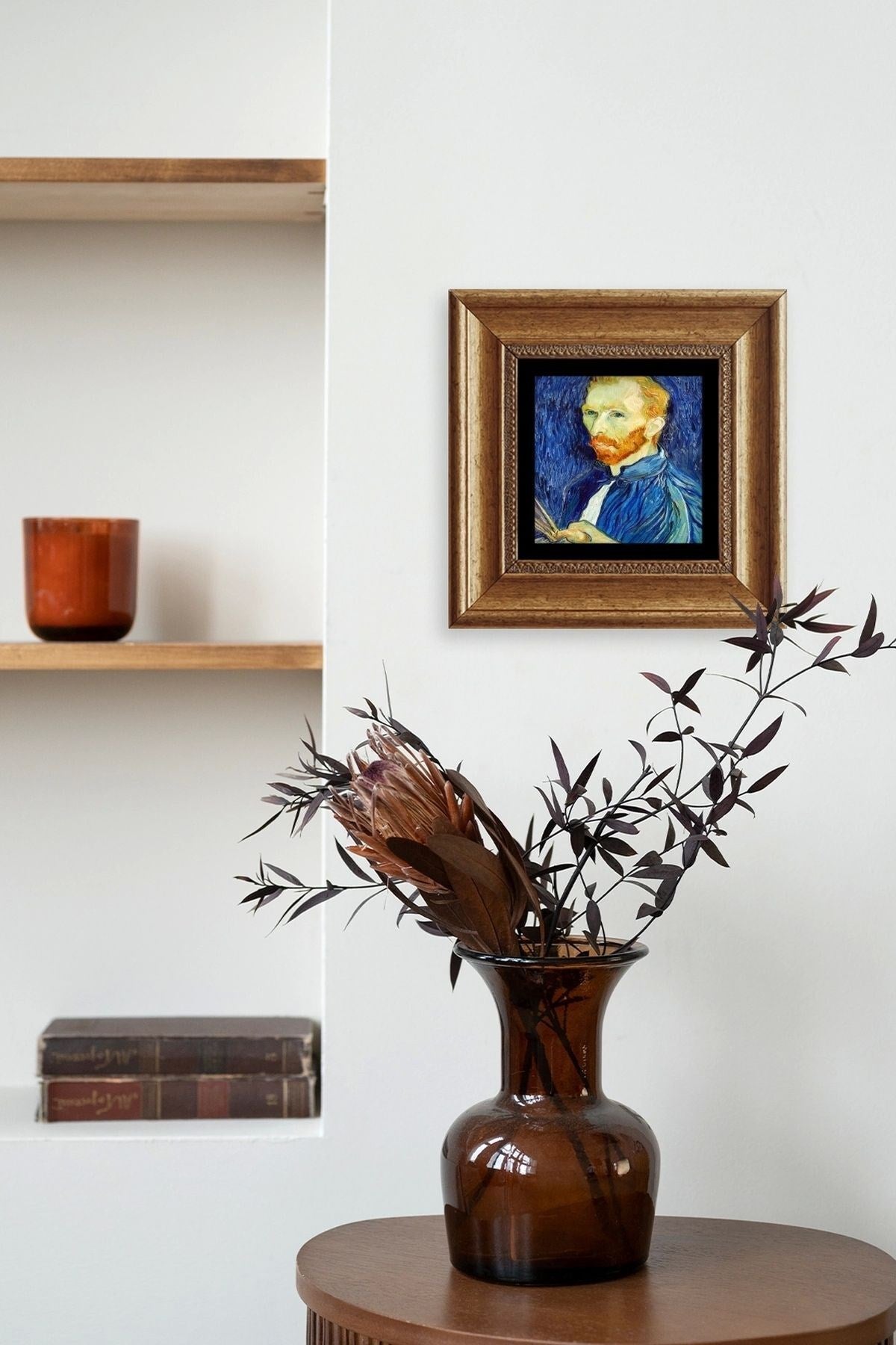 Van Gogh Çerçeveli Taş Tablo 20 cm