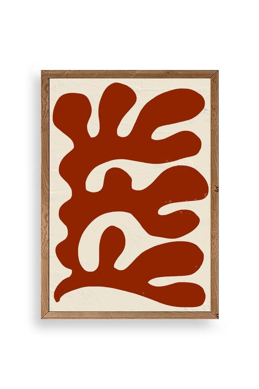 Soyut Ahşap Çerçeveli Tablo 17 x 23