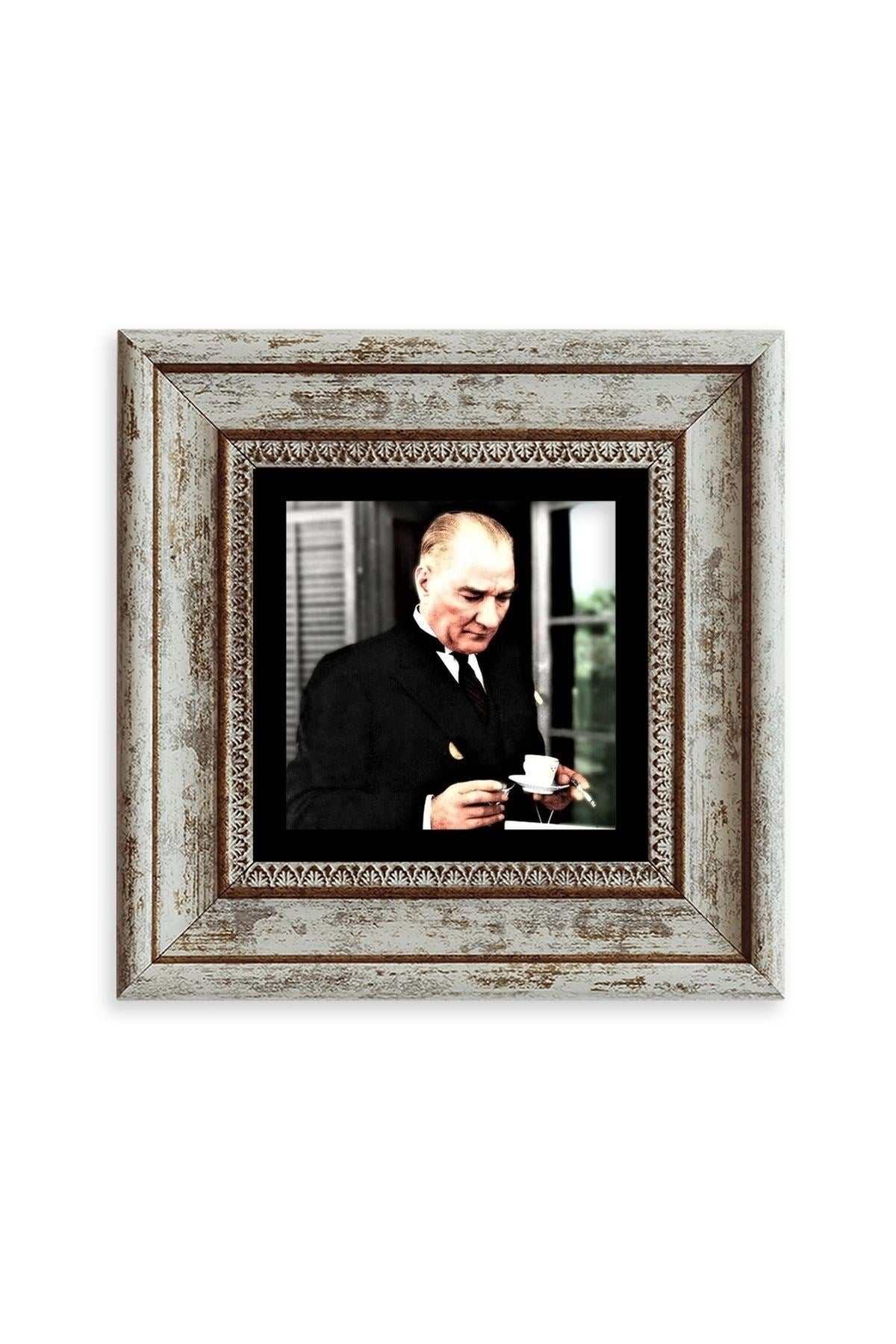 Atatürk Çerçeveli Taş Tablo 20 cm