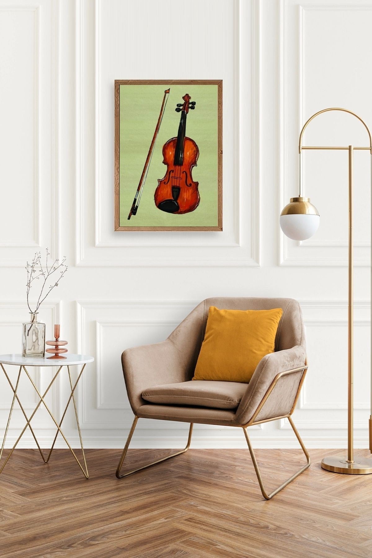 Keman Ahşap Çerçeveli Tablo 23 x 30