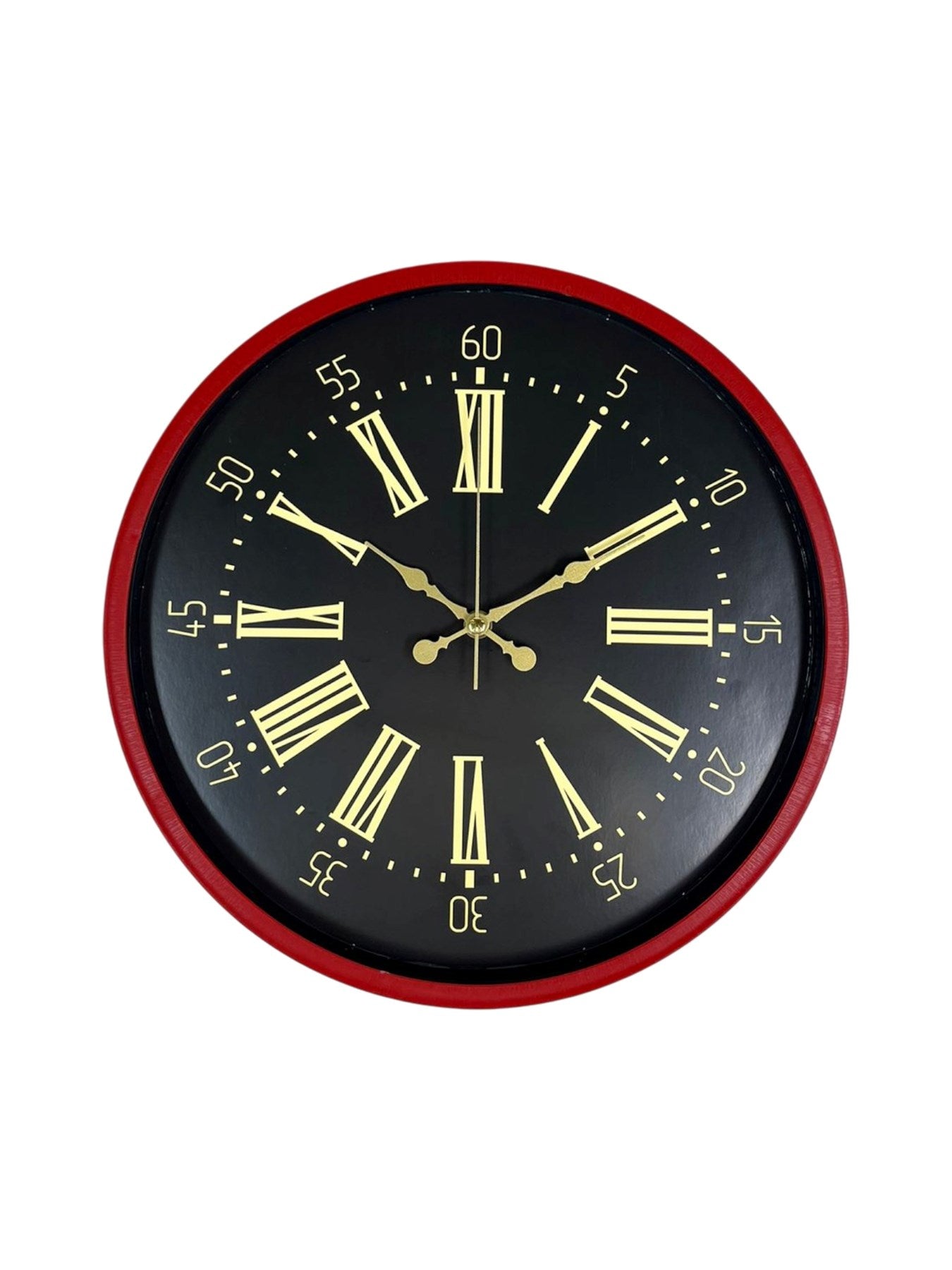 Zentime 36 Cm Kırmızı Dekoratif Duvar Saati