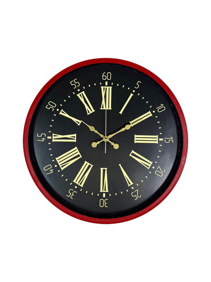 Zentime 36 Cm Kırmızı Dekoratif Duvar Saati