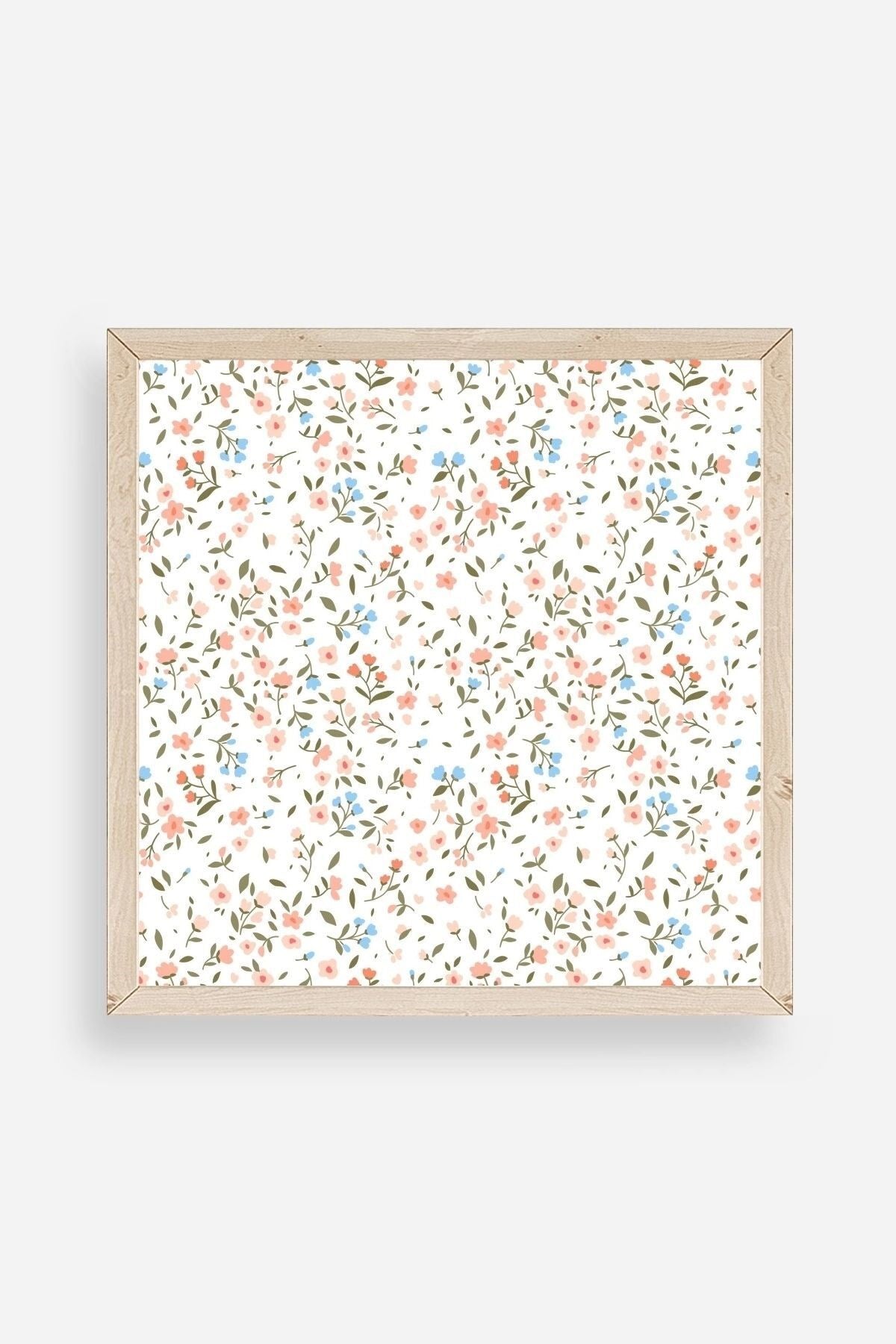 Çiçek Ahşap Çerçeveli Tablo 23 x 23