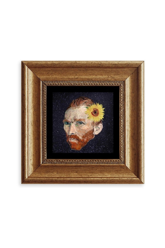 Van Gogh Çerçeveli Taş Tablo 20 cm