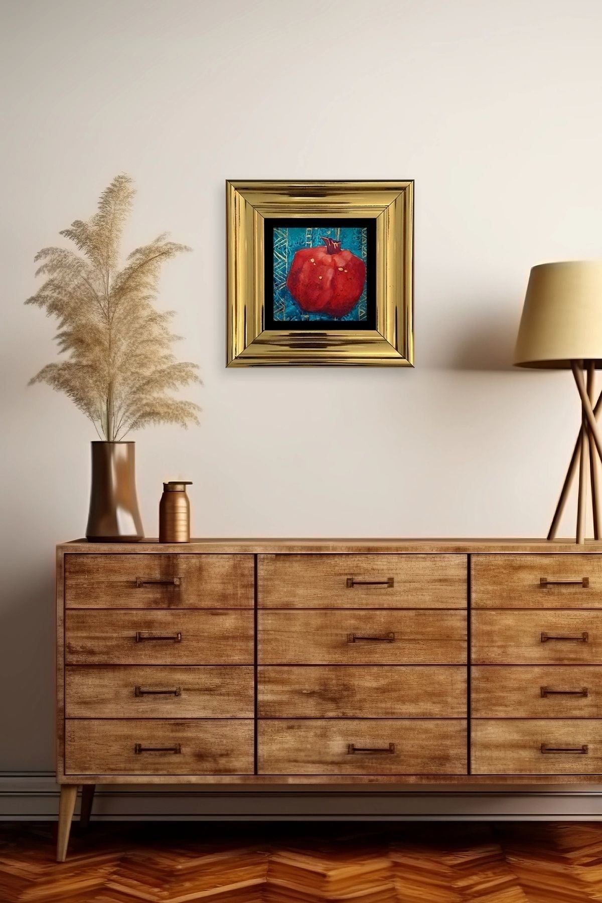 Bereket Narı Çerçeveli Taş Tablo 20 cm