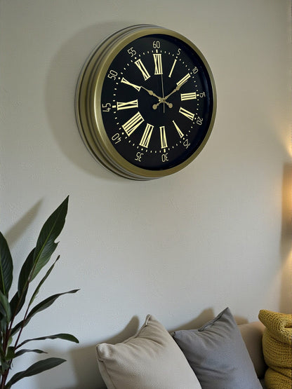 Zentime 40 Cm Metal Antik Roma Eskitme Duvar Saati