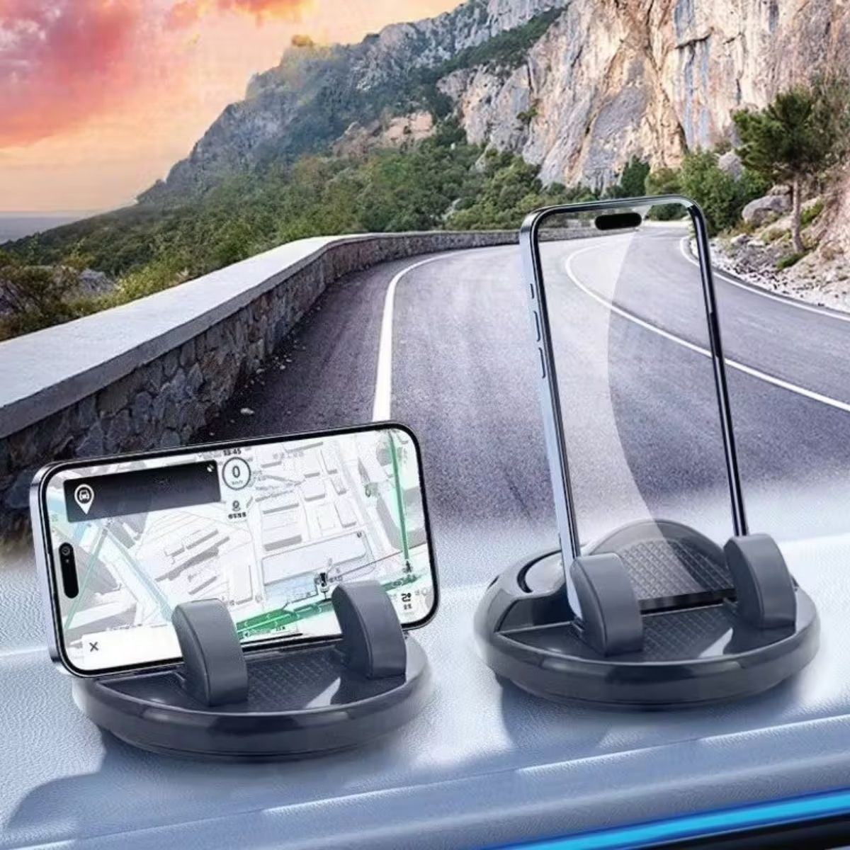 BUFFER® Numaratörlü Güçlü Yapışkanlı 360 Derece Dönebilen Su Geçirmez Araç İçi Telefon Tutucu Plastik Aparat