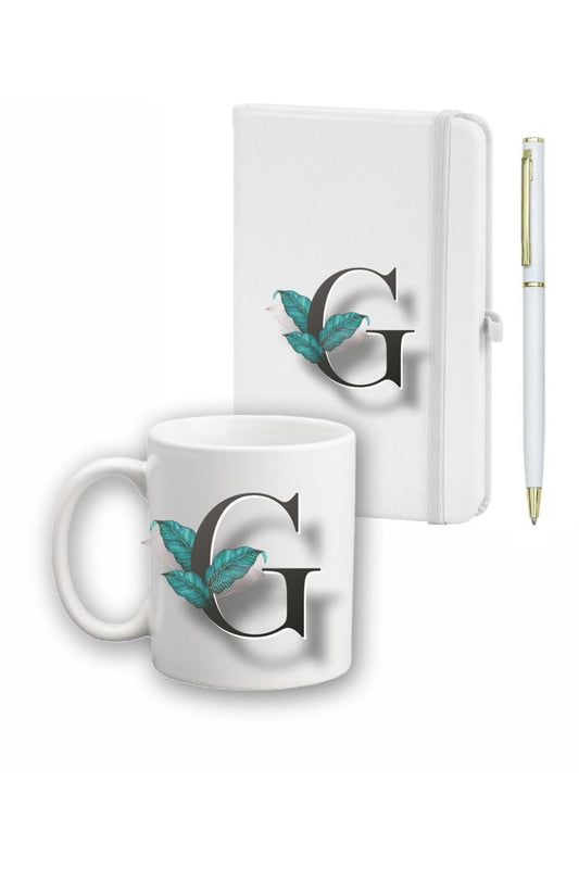 Yaprak Desen Ajanda, Kupa Ve Kalem Seti