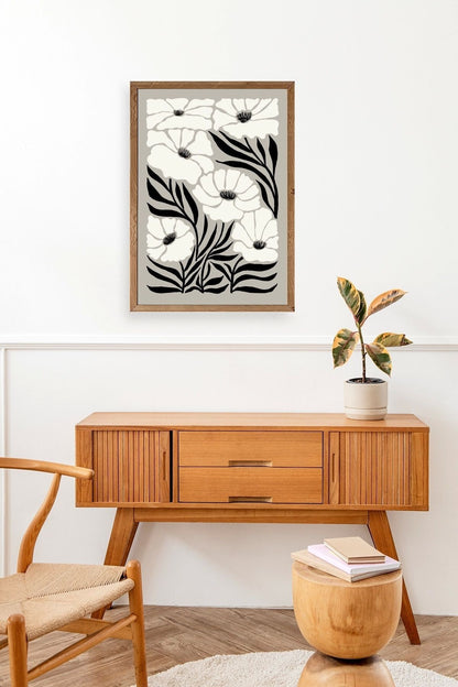 Çiçek Ahşap Çerçeveli Tablo 50 x 70