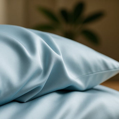 Antibakteriyel Terletmeyen İpek Saten Yastık Kılıfı 2'li 50x70 Mavi