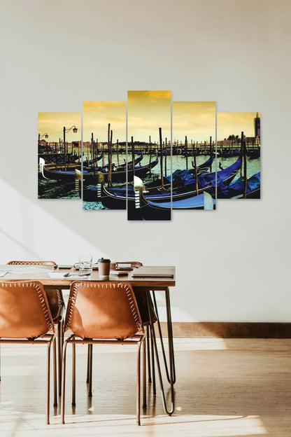 Deniz Manzarası 5 Parçalı Mdf Tablo 60 x 100