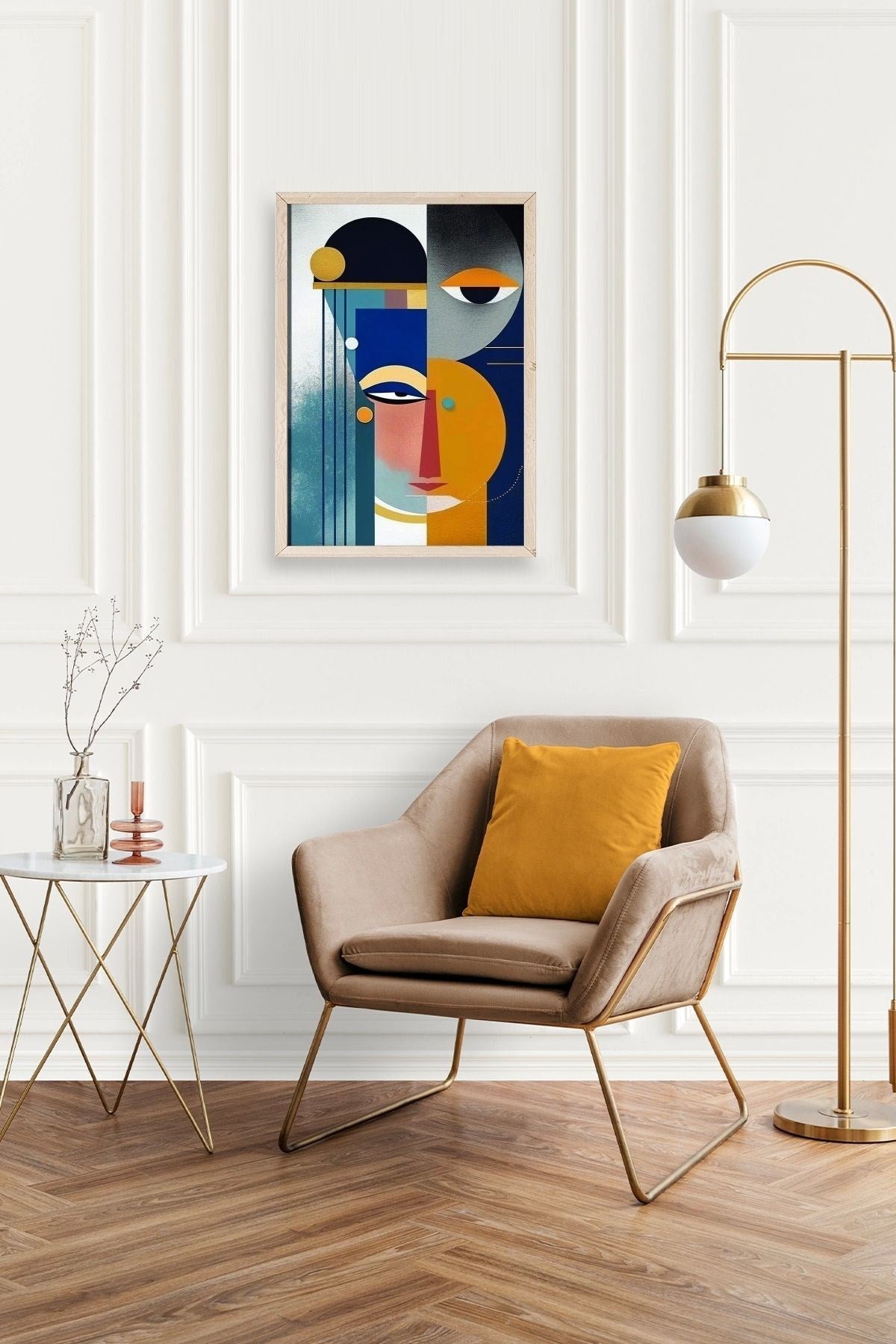 Modern Ahşap Çerçeveli Tablo 23 x 30