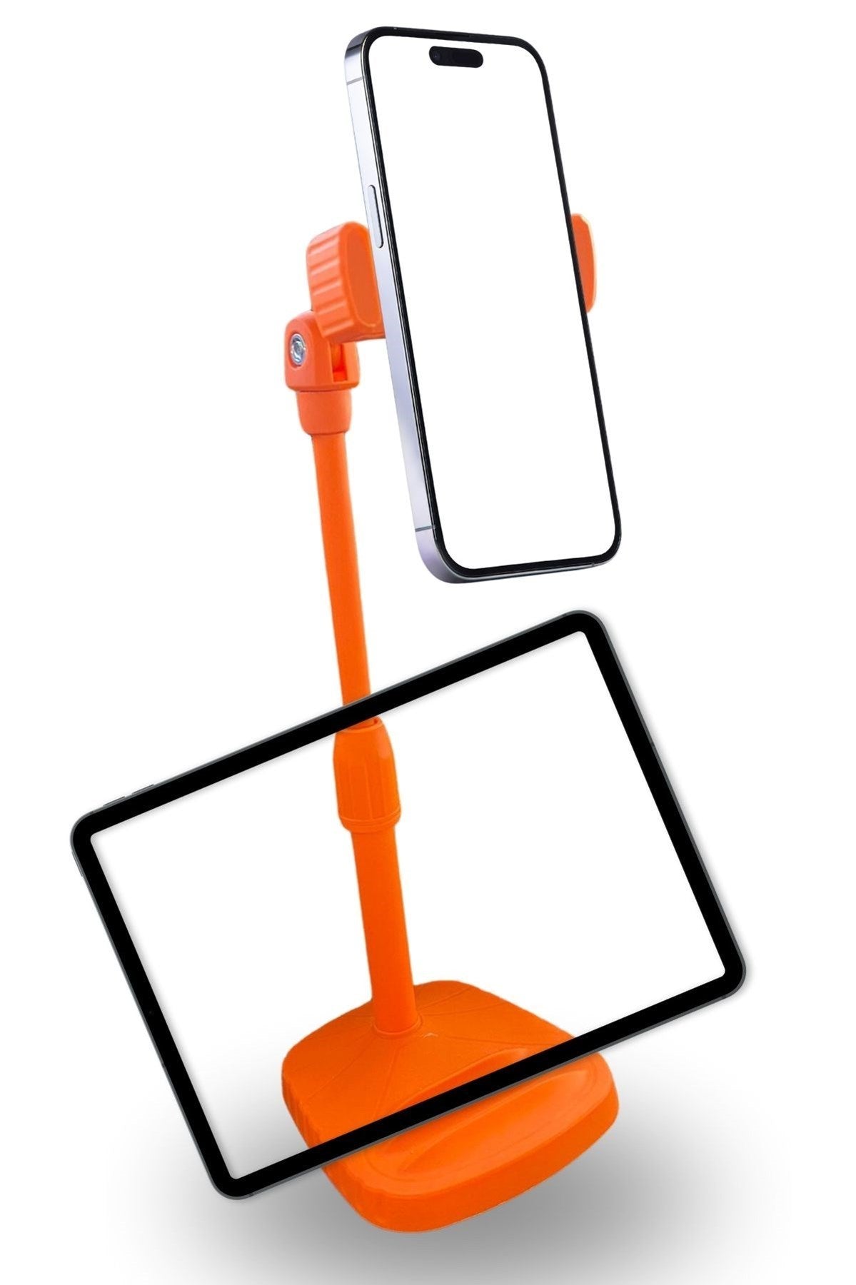 BUFFER® Masa Üstü Tablet ve Telefon Tutucu Plastik Aparat Turuncu Telefon Standı