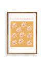 Çiçek Pazarı Ahşap Çerçeveli Tablo 17 x 23