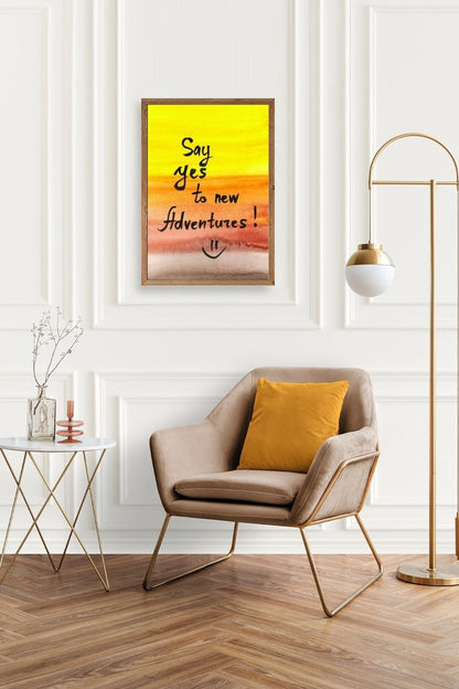 Motto Ahşap Çerçeveli Tablo 30 x 42