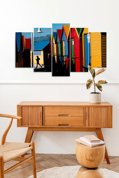 Manzara Evler 5 Parçalı Mdf Tablo 60 x 100