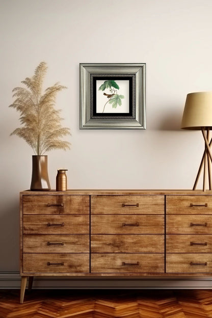 Yapraklar Çerçeveli Taş Tablo 20 cm