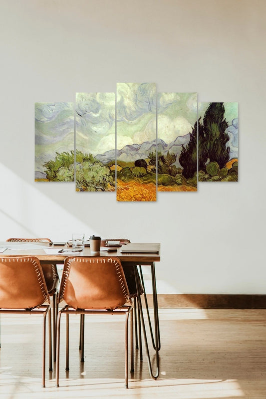 Manzara Doğa 5 Parçalı Mdf Tablo 60 x 100