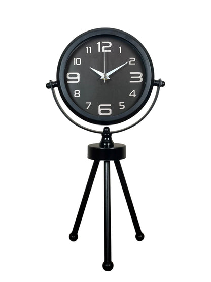 Zentime Siyah Zarif Üç Ayaklı Masa Saati