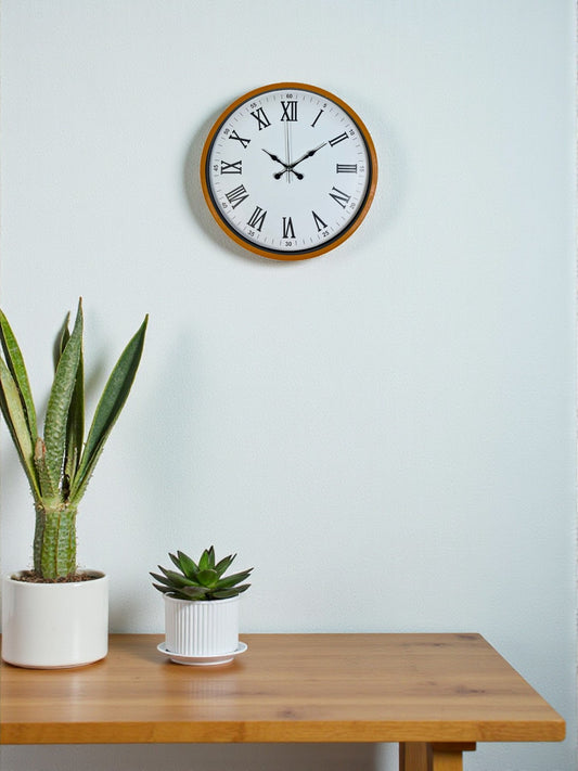 Zentime 36 Cm Turuncu Dekoratif Duvar Saati