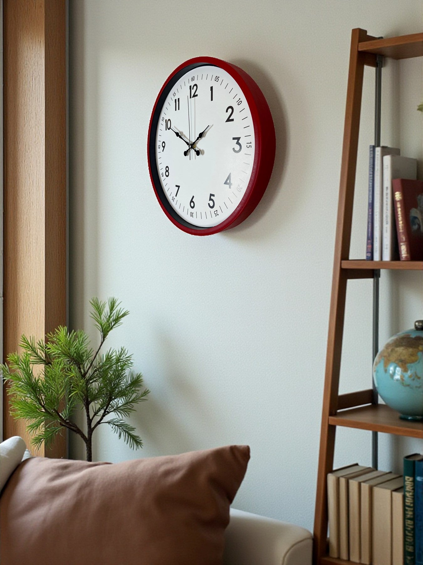 Zentime 36 Cm Kırmızı Dekoratif Duvar Saati