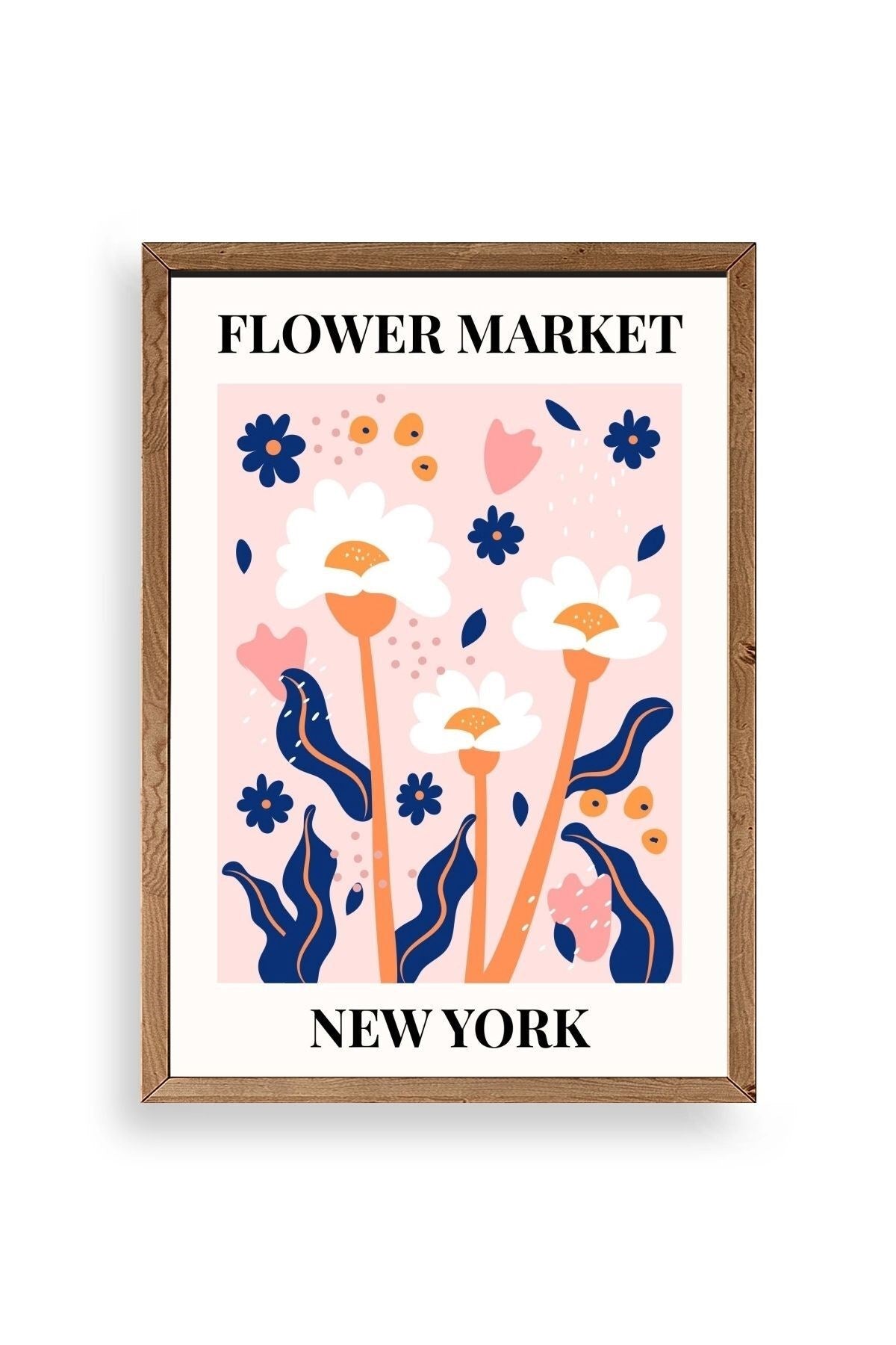 Çiçek Ahşap Çerçeveli Tablo 30 x 42