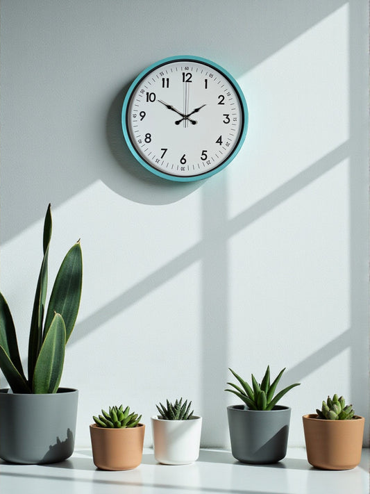 Zentime 36 Cm Turkuaz Dekoratif Duvar Saati